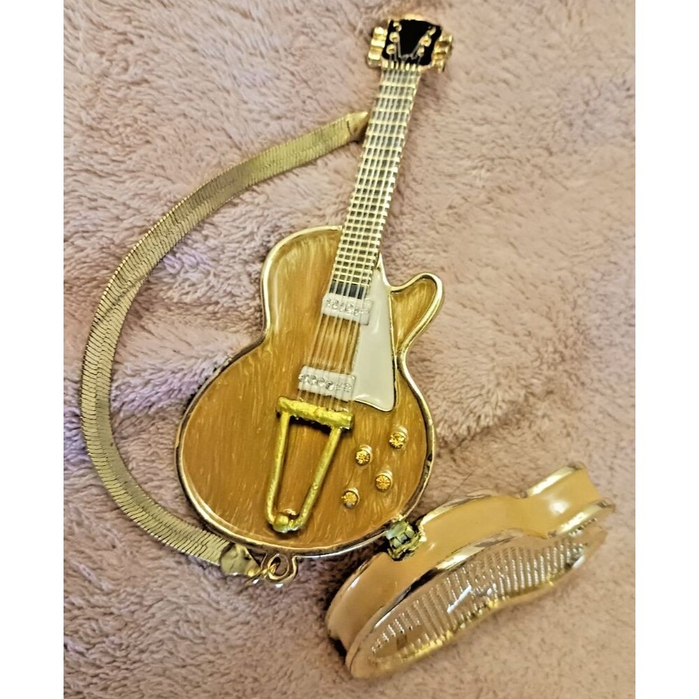 Work Of Art Object d'Art Fine Collectible Electric Guitar Trinket Box Display